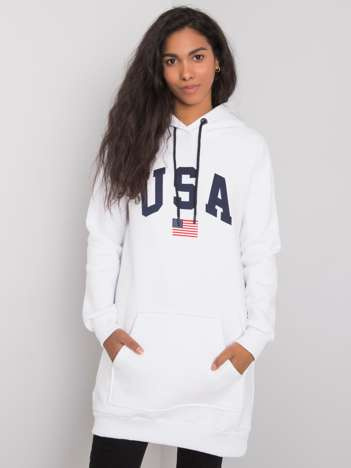 Biała bluza kangurka Yetty RUE PARIS