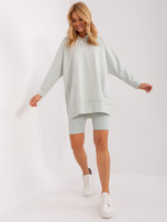 Hurt Jasnoszary melanżowy komplet casualowy z kolarkami