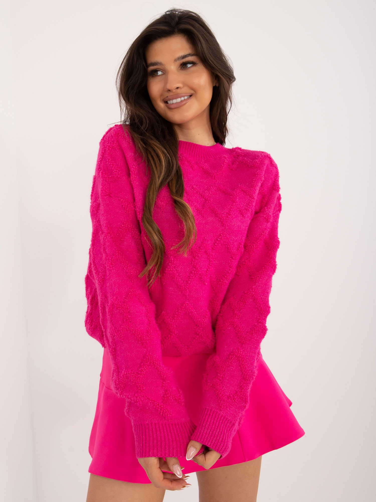 Sweter fuksjowy