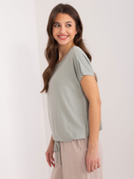 Hurt Khaki bluzka z okrągłym dekoltem SUBLEVEL