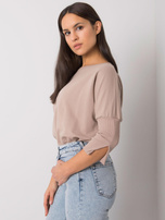 Ciemnobeżowa luźna bluzka Hassina