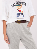 Hurt Szare melanżowe dresowe spodnie z kieszeniami