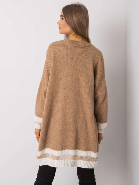 Camelowy kardigan z dzianiny Lucca OCH BELLA