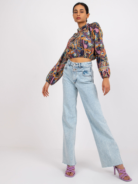 Granatowa bluzka z printami Mia