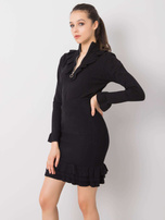 Czarny komplet dzianinowy Abena