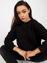 Hurt Czarna dresowa bluza bez kaptura z okrągłym dekoltem Remy 