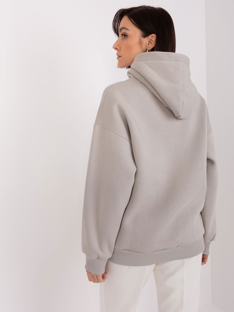 Hurt Szara ocieplana bluza z kapturem