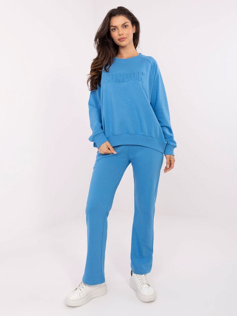 Hurt Niebieski komplet dresowy z bluzą bez kaptura