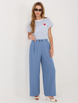 Biało-niebieski damski t-shirt w paski