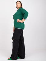 Ciemnozielona bluzka plus size Pearl