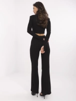 Czarny komplet z rozszerzanymi spodniami RUE PARIS