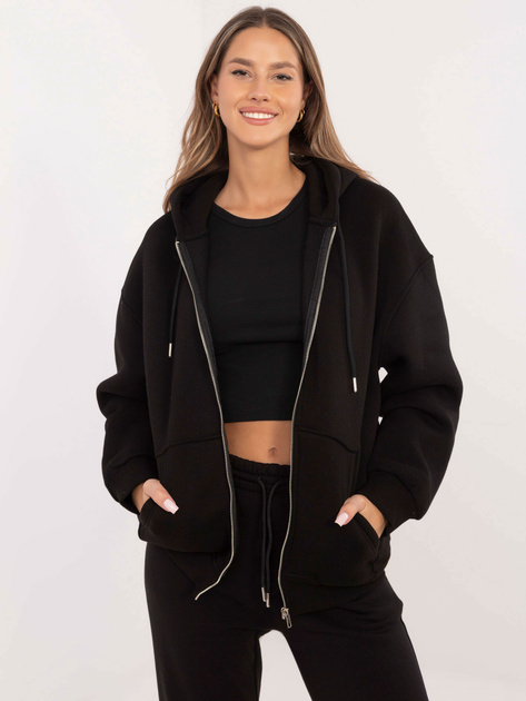 Hurt Czarna dresowa bluza basic od kompletu