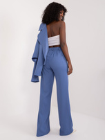 Hurt Szaro-niebieskie garniturowe spodnie z kieszeniami