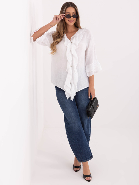 Biała damska koszula boho na lato