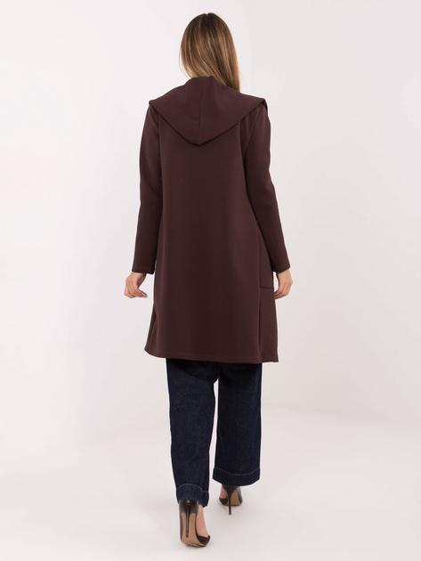 Czekoladowa długa bluza bez zapięcia