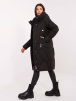 Czarna pikowana kurtka na zimę  