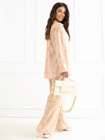 Brzoskwiniowy dwuczęściowy komplet na lato RUE PARIS