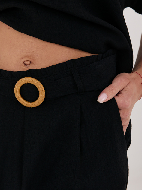 Czarne letnie szorty z kieszeniami SUBLEVEL