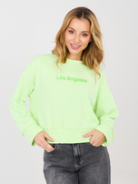 Jasnozielona krótka bluza bez kaptura