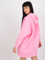 Różowa dresowa bluza basic z kapturem Canberra