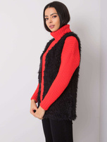 Czarna futrzana kamizelka Chilly OCH BELLA