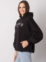 Schwarzer Hoodie mit Taschen Lille RUE PARIS.