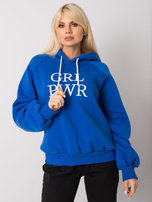 Ciemnoniebieska ocieplana bluza z kapturem Debby