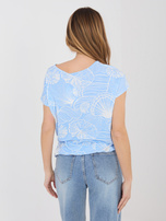 Jasnoniebieska letnia bluzka z krótkim rękawem SUBLEVEL 