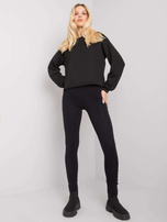 Czarne damskie legginsy bawełniane Alison RUE PARIS 