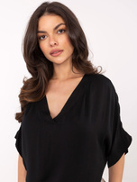 Czarna bluzka oversize na lato OCH BELLA 