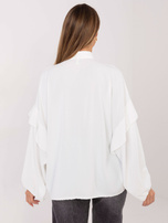 Ecru rozpinana koszula z wiązaniem