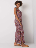 Bordowa długa sukienka Jenya