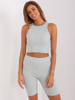 Hurt Jasnoszary melanżowy komplet trzyczęściowy z topem