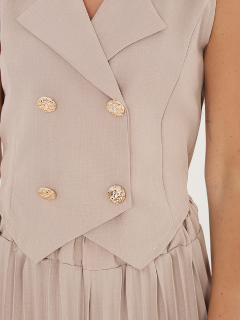 Fango elegancki komplet z dwurzędową kamizelką