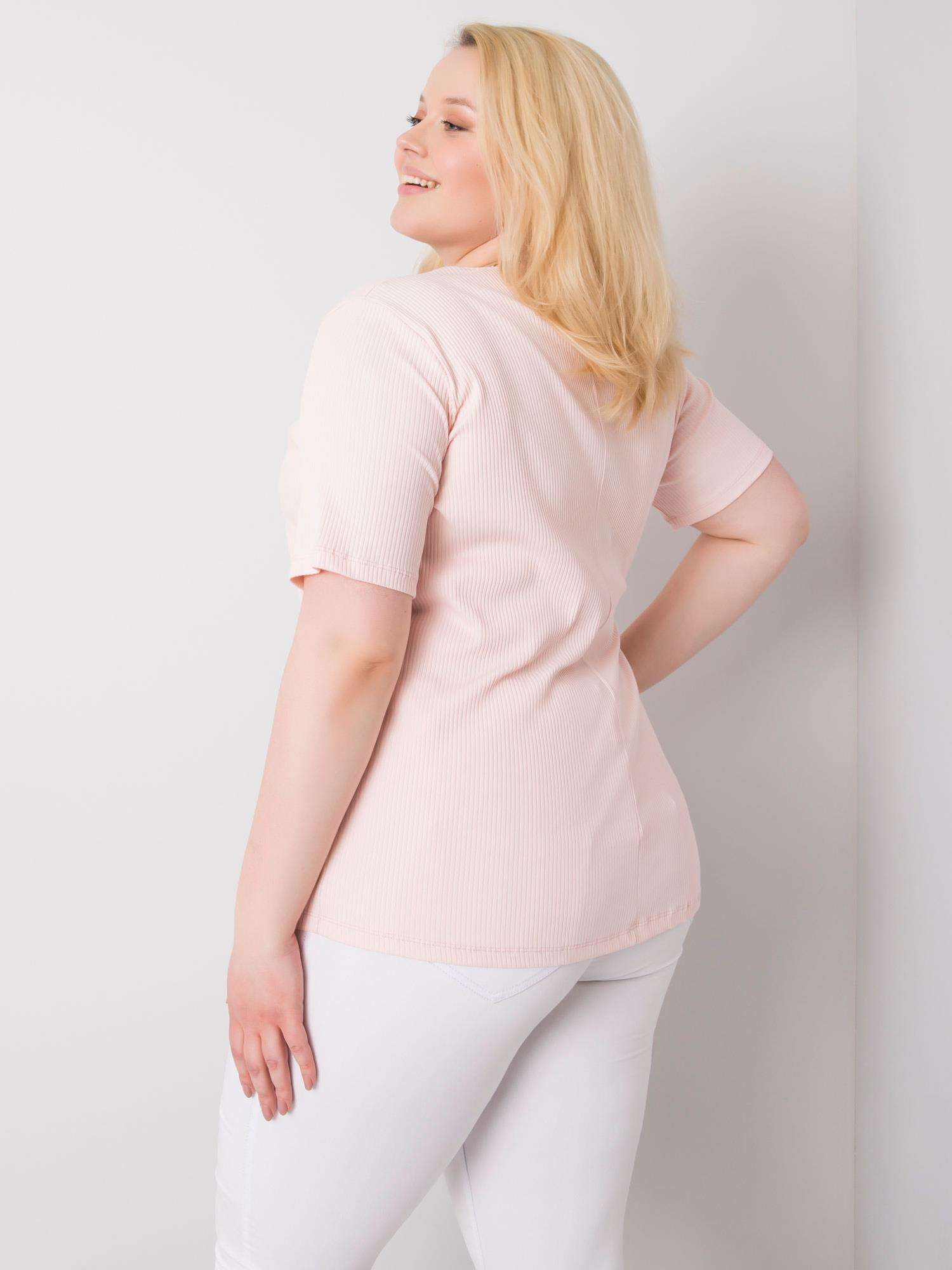 Šviesiai rožinė plus size bluzonė Stella.