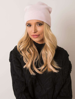 Svetlo-roza beanie kapa RUE PARIS