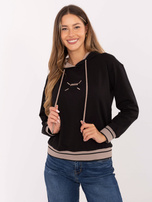 Czarna dresowa bluza z haftem