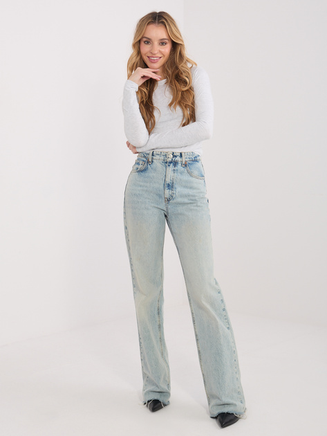 Jasnoszara bawełniana bluzka basic