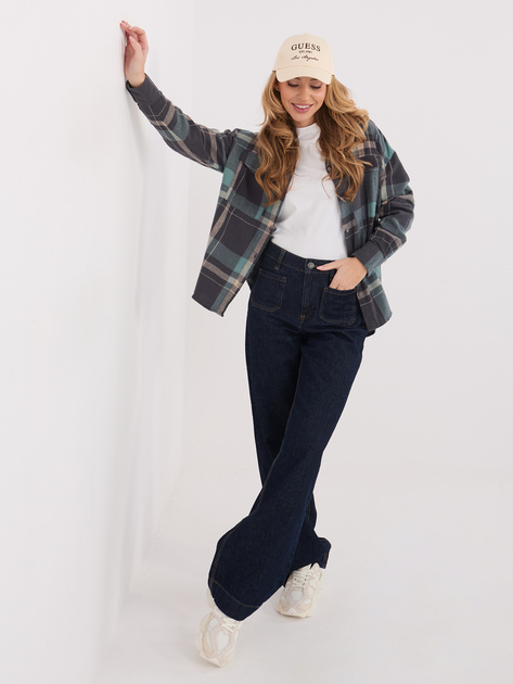 Ecru damski longsleeve basic z bawełny