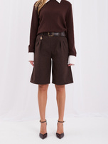 Braune elegante Shorts bis zum Knie RUE PARIS.