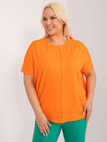 Hurt Fluo pomarańczowa bluzka plus size z okrągłym dekoltem