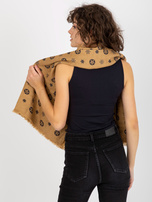 Hurtownia online Beżowy damski szal we wzory