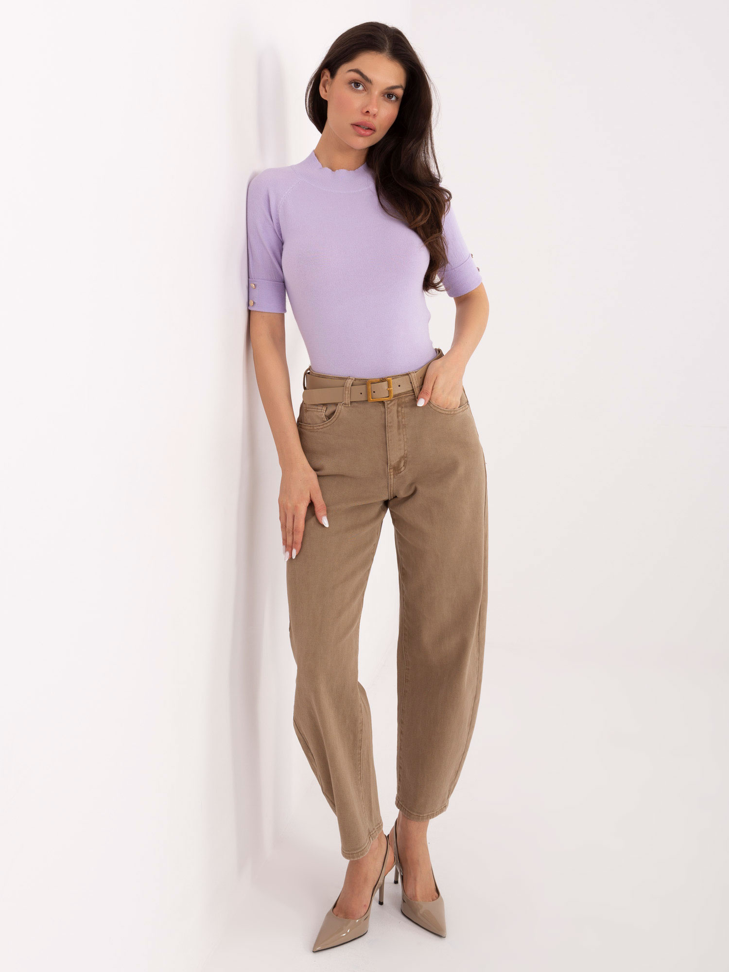 Sweter jasny fioletowy