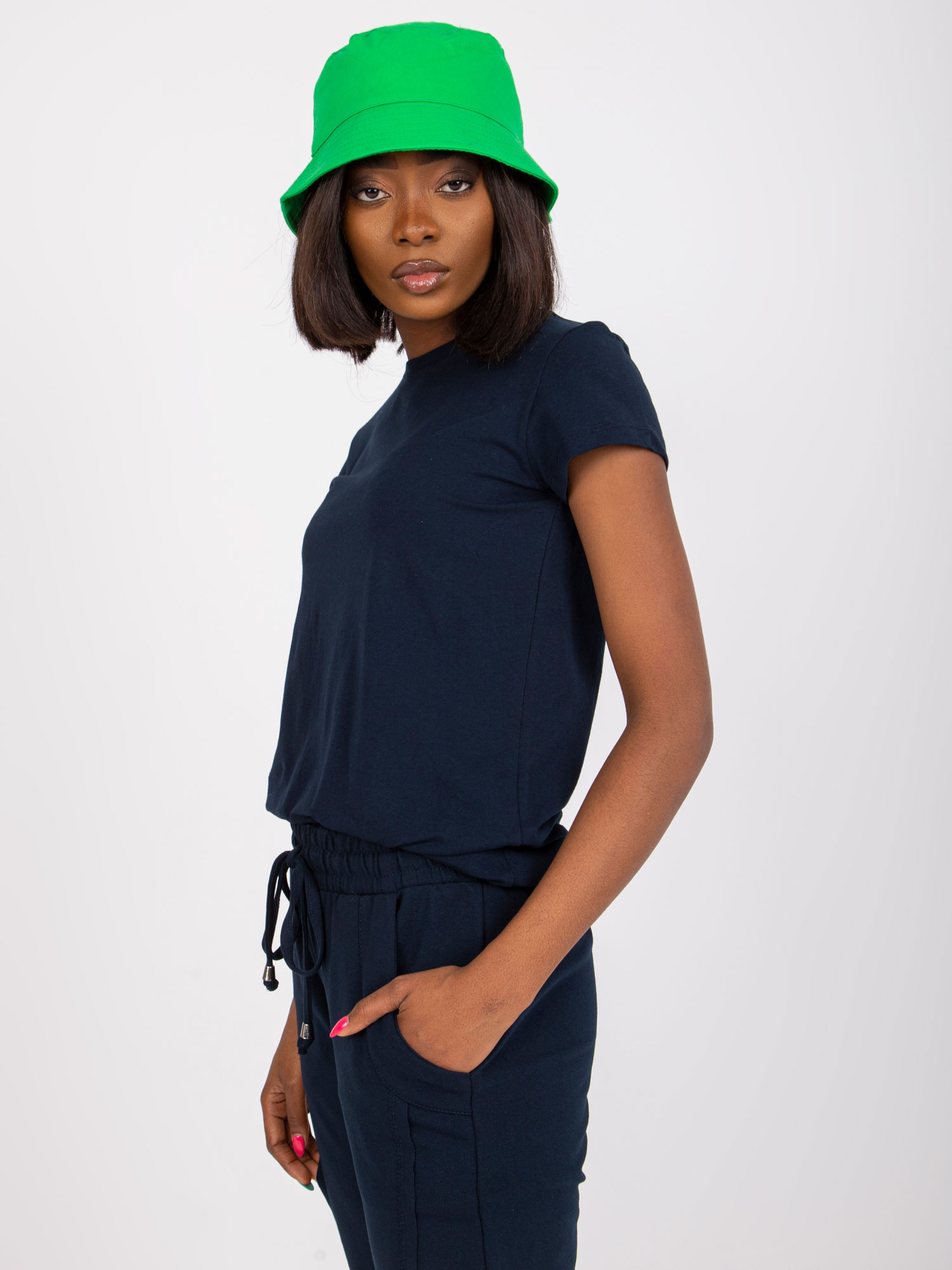 Granatowy t-shirt Peachy