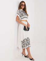 Czarna rozpinana sukienka z haftem 