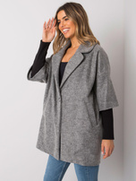 Szary luźny płaszcz Aliz RUE PARIS