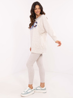 Hurt Jasnobeżowy melanżowy komplet z legginsami