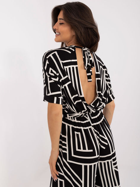 Hurt Czarny wzorzysty kombinezon z wiązaniem na plecach