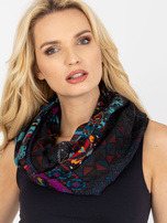 Hurtownia online Czarna chusta komin z printami 