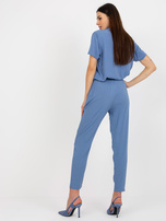 Hurt Blue summer pants made of fabric with pockets SUBLEVEL.